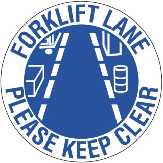 SIGN - FORKLIFT LANE KEEP CLEAR+ PICT - SF3-A (450MM)